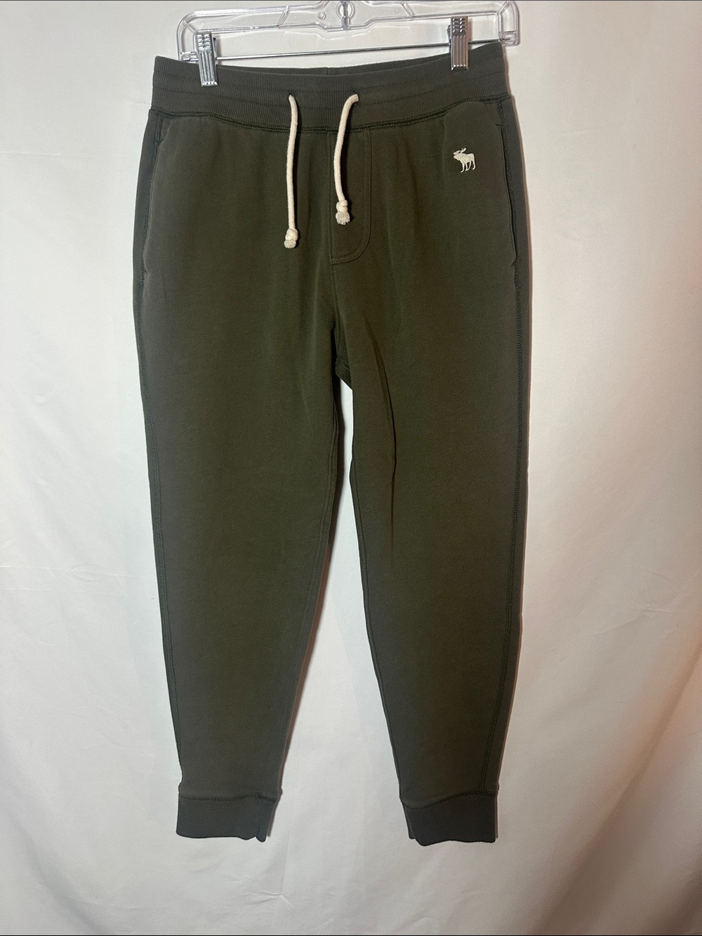 Abercrombie & Fitch Dark Olive Men's Jogger Sweatpants